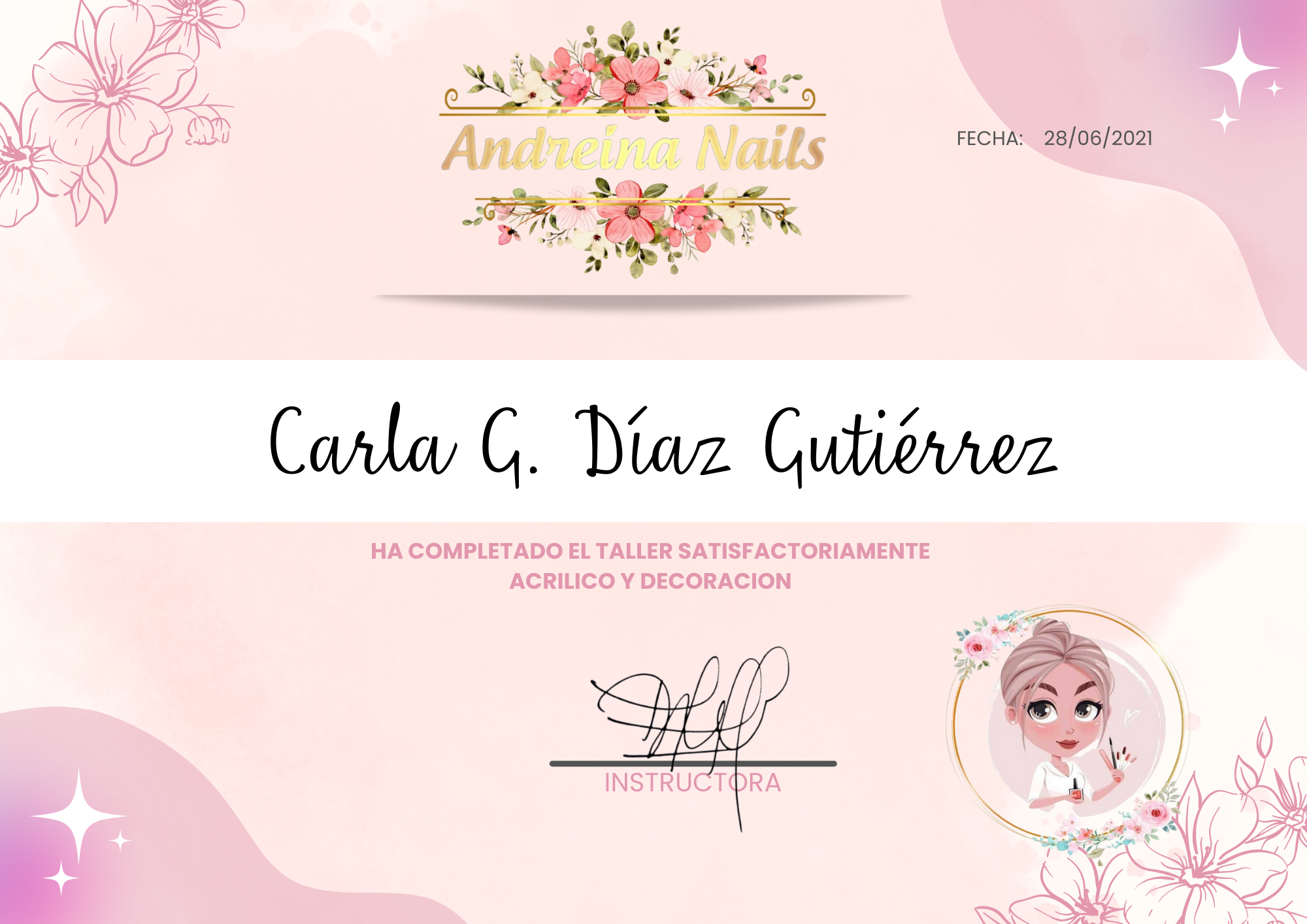 Certificado Técnico en Acrílico